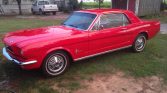 1st gen classic red 1966 Ford Mustang automatic I6 For Sale