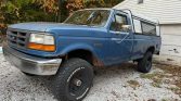 Blue 1993 Ford F250 regular cab Xl automatic For Sale