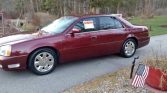 Red 2001 Cadillac Deville DTS automatic sedan For Sale