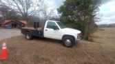White 1993 Chevrolet 3500 Regular Cab Flatbed manual For Sale