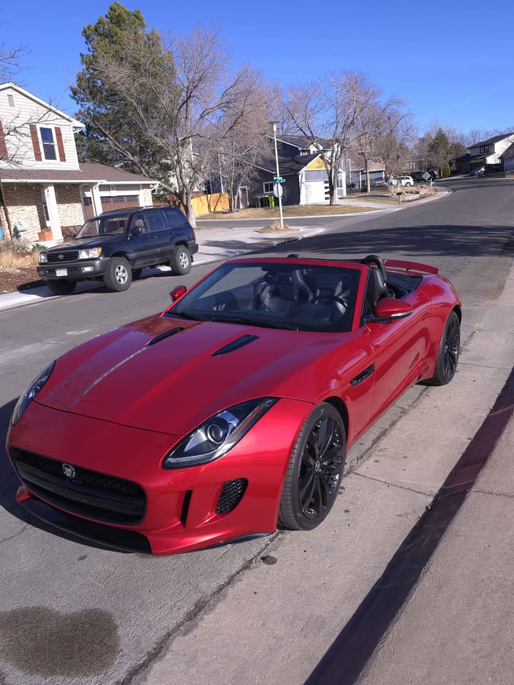 Red 2014 Jaguar F-Type 3.0 380 HP convertible automatic For Sale