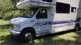 White 1995 Ford E350 Mini Winnebago RV For Sale